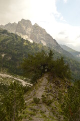 Stunning mountain landscape in the Valbona Valley in Albania