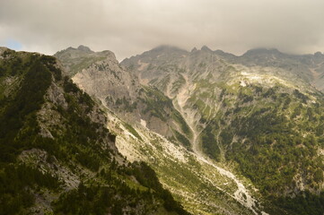 Obraz premium The dramatic mountain landscapes of the Valbona Valley in Albania