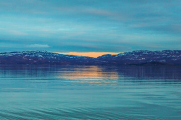 lake and blue sky
