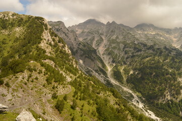 Obraz premium The dramatic mountain landscapes of the Valbona Valley in Albania