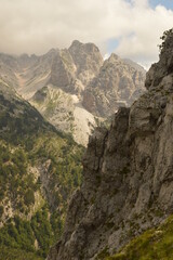 The dramatic mountain landscapes of the Valbona Valley in Albania
