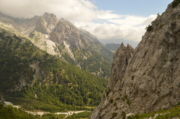 The dramatic mountain landscapes of the Valbona Valley in Albania