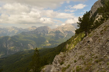 The dramatic mountain landscapes of the Valbona Valley in Albania