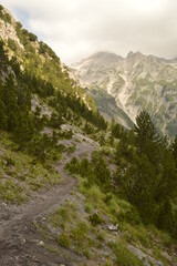 Obraz premium The dramatic mountain landscapes of the Valbona Valley in Albania