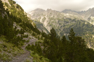 Obraz premium The dramatic mountain landscapes of the Valbona Valley in Albania