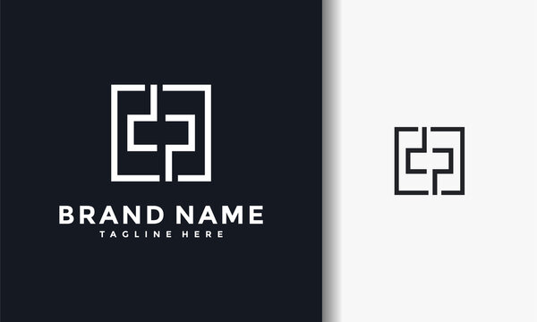 monogram letter DP logo