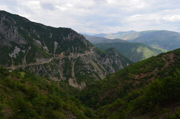 Obraz premium The dramatic mountain landscapes of the Valbona Valley in Albania
