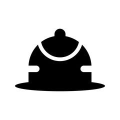 Helmet flat vector icon