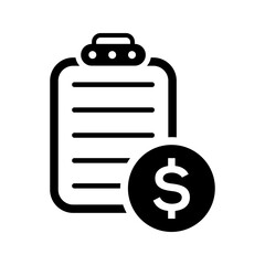 Financial document flat vector icon