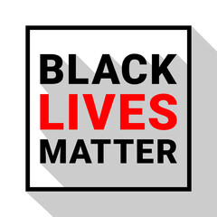 Black lives matter text. Political and social movement slogan. Advocacy and protests against racial discrimination. Creative vector illustration for t-shirt, poster, flyer, decoration for a march