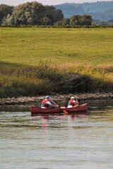 kayaking on the river