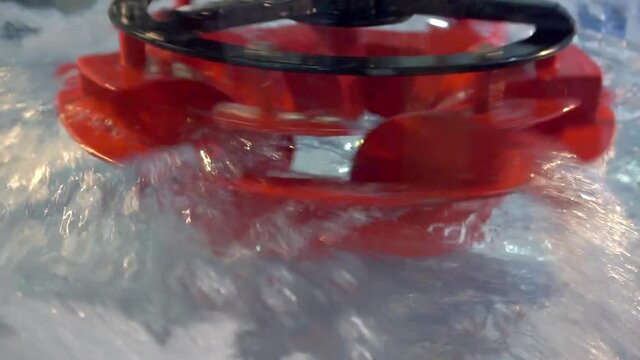 Oxygenation of water using a rotating element