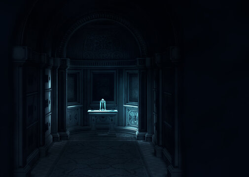 3d Rendered Crypt Interior