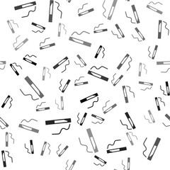Black Cigarette icon isolated seamless pattern on white background. Tobacco sign. Smoking symbol. Vector Illustration.