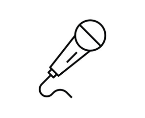 Microphone icon vector illustration logo template for many purpose, microphone Simple modern icon design illustration, Voice vector icon, Record. Microphone - recording Studio Symbol. Retro microphone