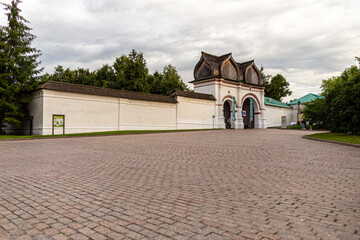 19.07.2020, Moscow, Russia. The back, or Spassky Gate, is an architectural monument of the 17th...