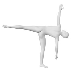 Grey 3d maneken yoga poses