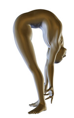 Grey 3d maneken yoga poses