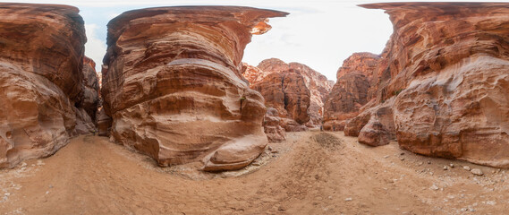High Resolution 360 Panoramic HDR Images Taken in Petra (Wadi Mousa) and it's most famous historical landmarks, Suitable for AR VR or creating textures for desert environment