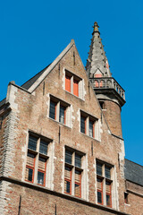 Obraz premium Historic centre of Bruges, Houses, Belgium, Unesco World Heritage Site.