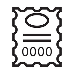 Stamp paper icon