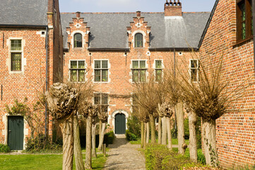 Large beguinage of Leuven, Belgium, Unesco World Heritage Site.