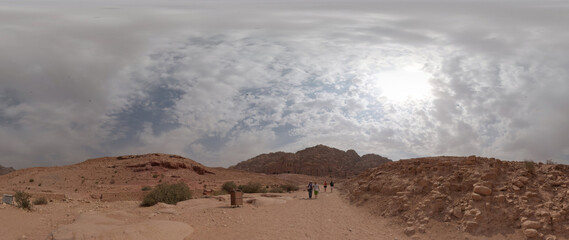 High Resolution 360 Panoramic HDR Images Taken in Petra (Wadi Mousa) and it's most famous historical landmarks, Suitable for AR VR or creating textures for desert environment