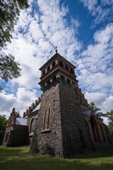 Fototapeta na wymiar Neo-Gothic Church of St. Clare in Horodkivka
