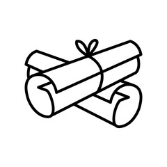 Graduation certificate icon