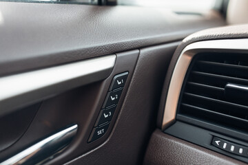 Obraz na płótnie Canvas Car seats regulation and control with memory mode