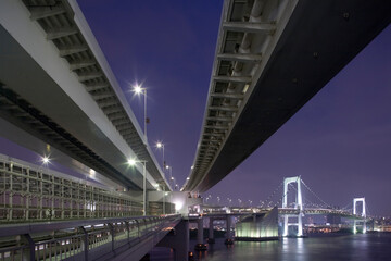 Fototapeta premium Rainbow Bridge, Tokyo, Japan