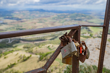 Lombardia Castle in the city of Enna in Sicily, Italy
