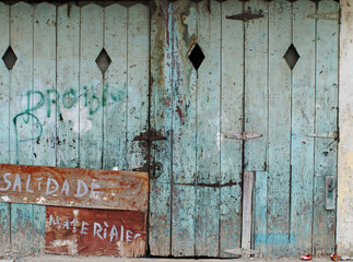 old wooden door