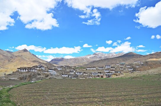 buddhist vollage in spiti valley himachal pradesh