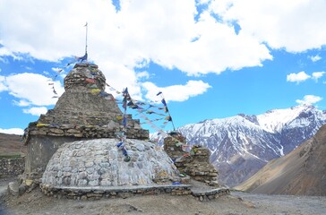 buddhist stupa in the himalayas