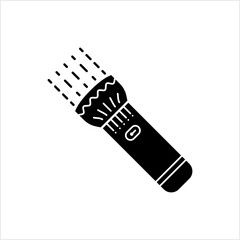 Flashlight Icon, Torch Icon, Hand Held Portable Electric Light