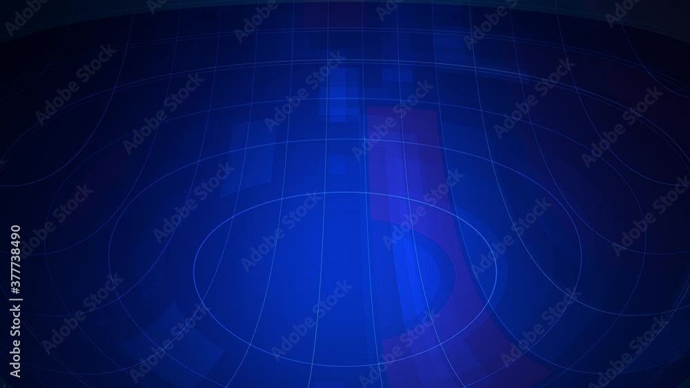 Poster abstract blue futuristic cyber space background. blue and red lights cyber hud interface motion grap