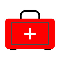 first aid medical box vector