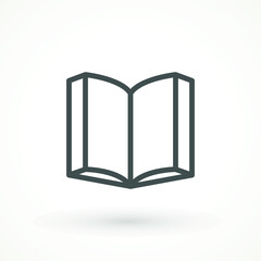 Reading line icon, Book Vector on white background Simple illustration of open book vector icon for web - education icon