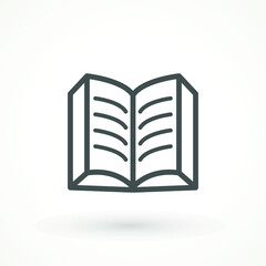 Reading line icon, Book Vector on white background Simple illustration of open book vector icon for web - education icon