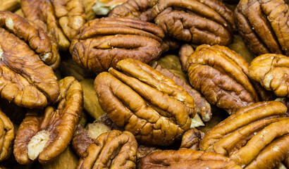 Pecans as a background texture
