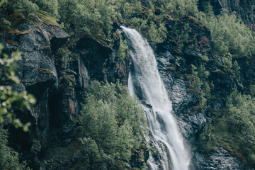 Waterfall in the norwegian mountains
