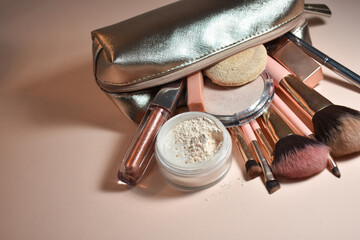 Rose Gold Makeup Bag
