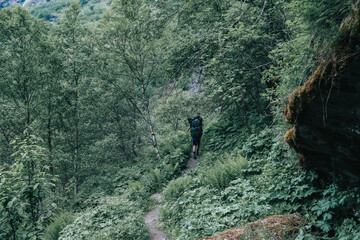 norwegian hiker in the mountains