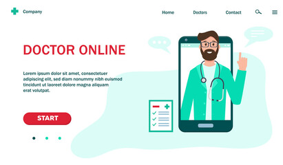 Online doctor consultation web page