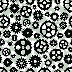 Seamless pattern with gears