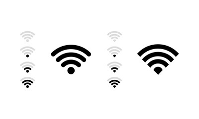Wifi signal. Wireless connection. Vector on isolated white background. EPS 10
