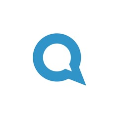 Q letter wave logo
