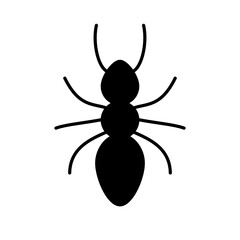 ant icon or logo vector illustration, silhouette illustration