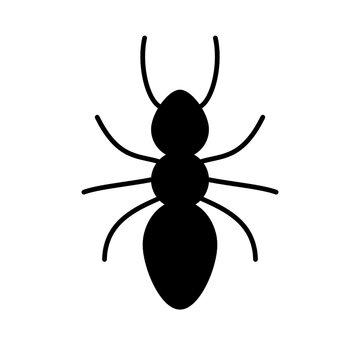 ant icon or logo vector illustration, silhouette illustration